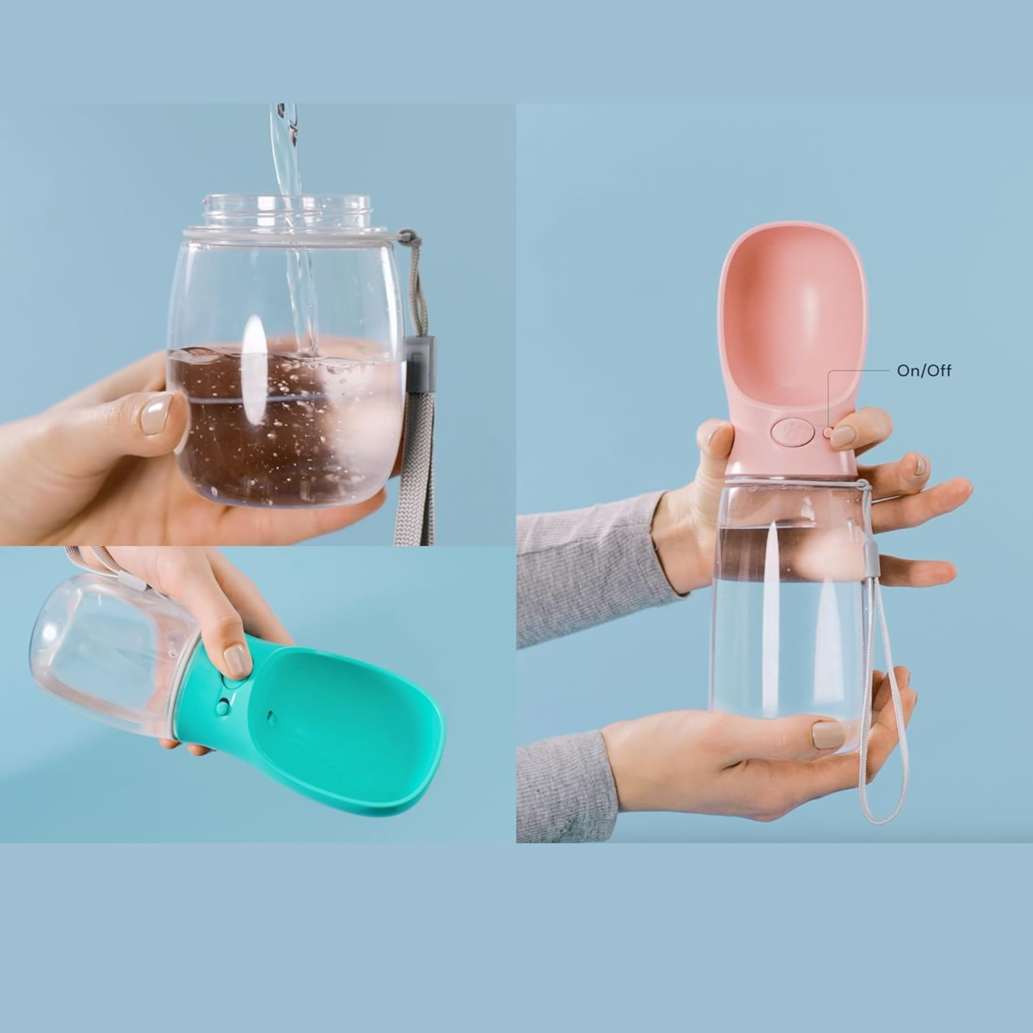 Portable Dog Water Bottle – Leak-Proof 19oz Travel Dispenser for Walking, Hiking & Outdoor Adventures