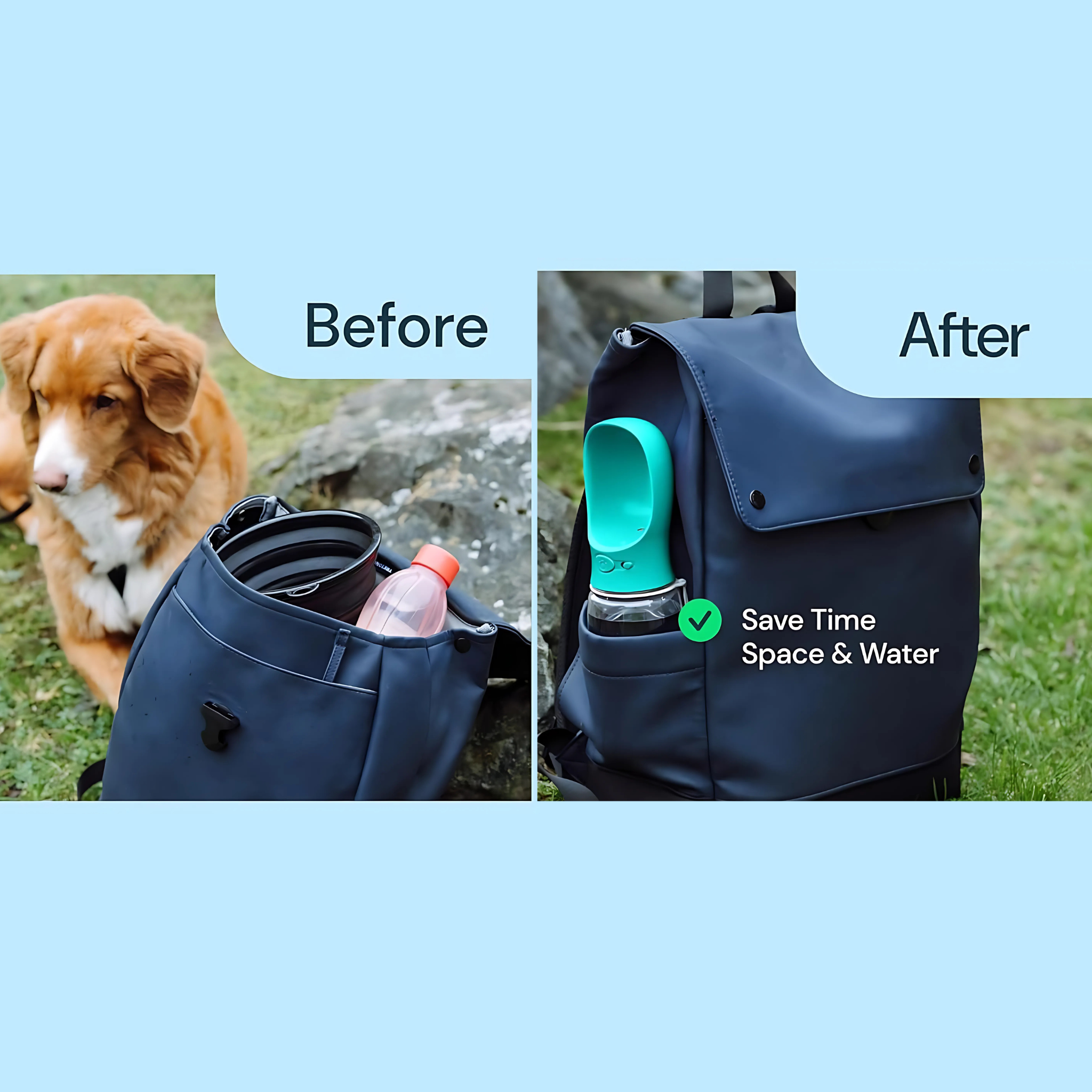 Portable Dog Water Bottle – Leak-Proof 19oz Travel Dispenser for Walking, Hiking & Outdoor Adventures