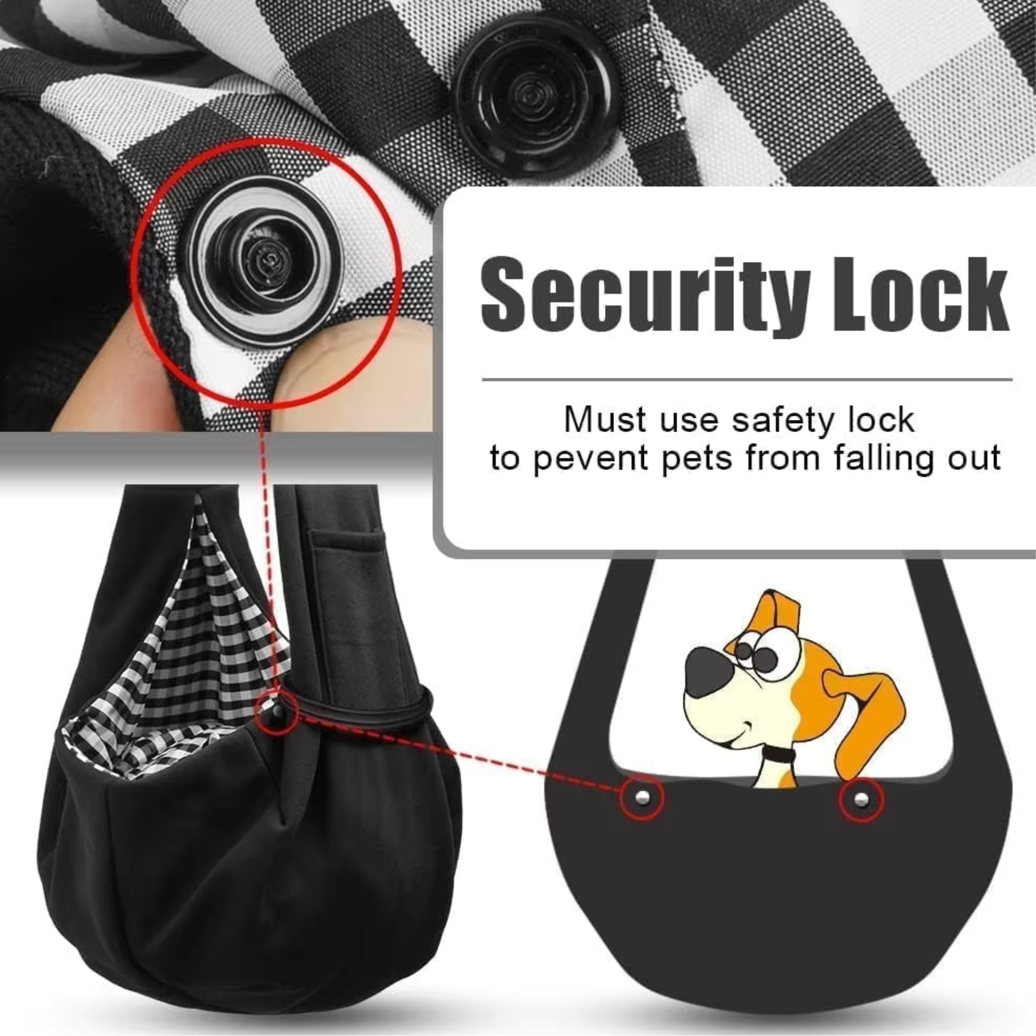 Soft Pet Sling Carrier for Small Dogs & Cats – Hands-Free Shoulder Bag with Safety Strap for Travel & Outdoor Walks