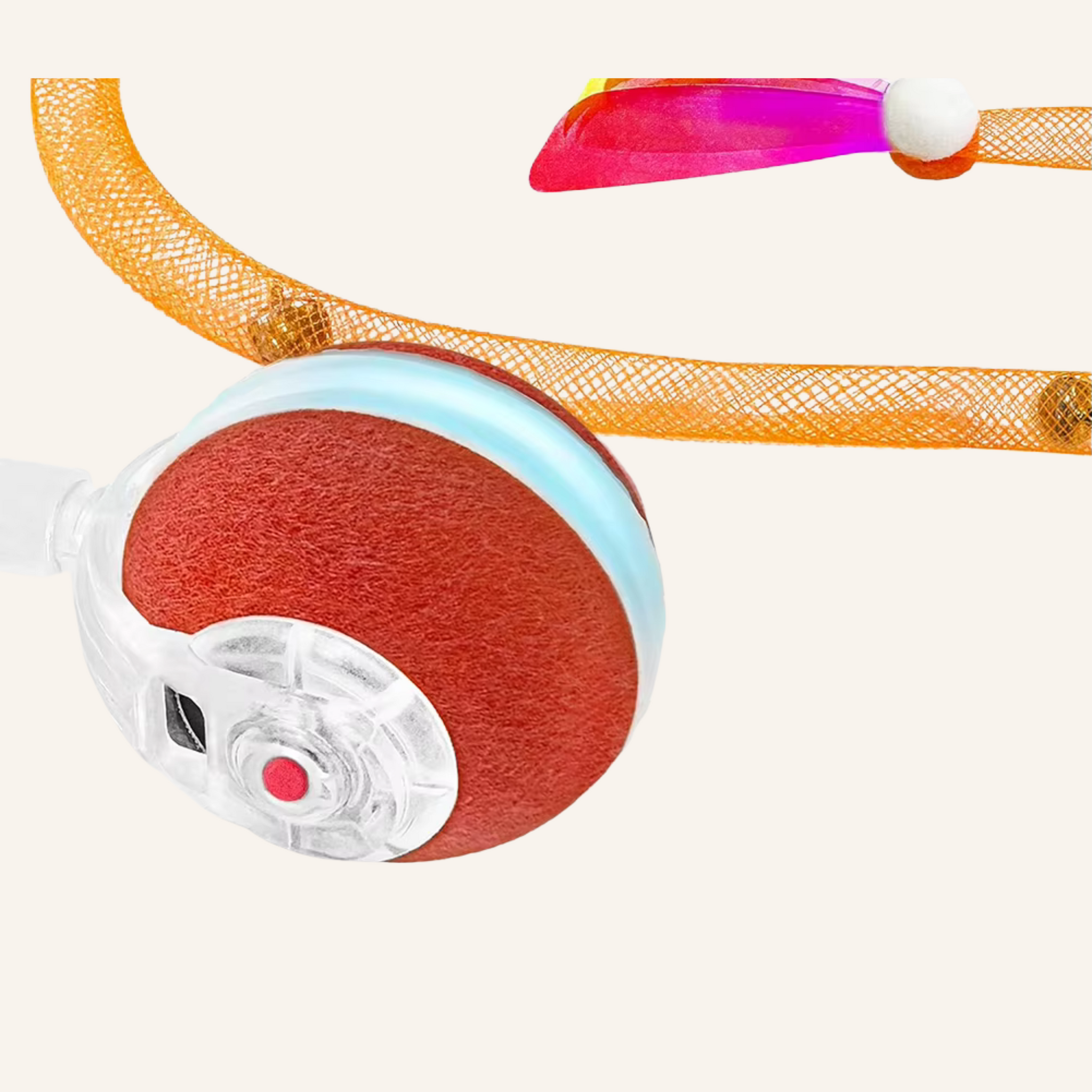 Rechargeable Motion-Activated Cat Toy Ball – Interactive Rolling Toy with Tail for Indoor Cats