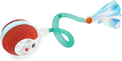 Rechargeable Motion-Activated Cat Toy Ball – Interactive Rolling Toy with Tail for Indoor Cats