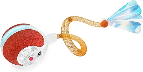 Rechargeable Motion-Activated Cat Toy Ball – Interactive Rolling Toy with Tail for Indoor Cats