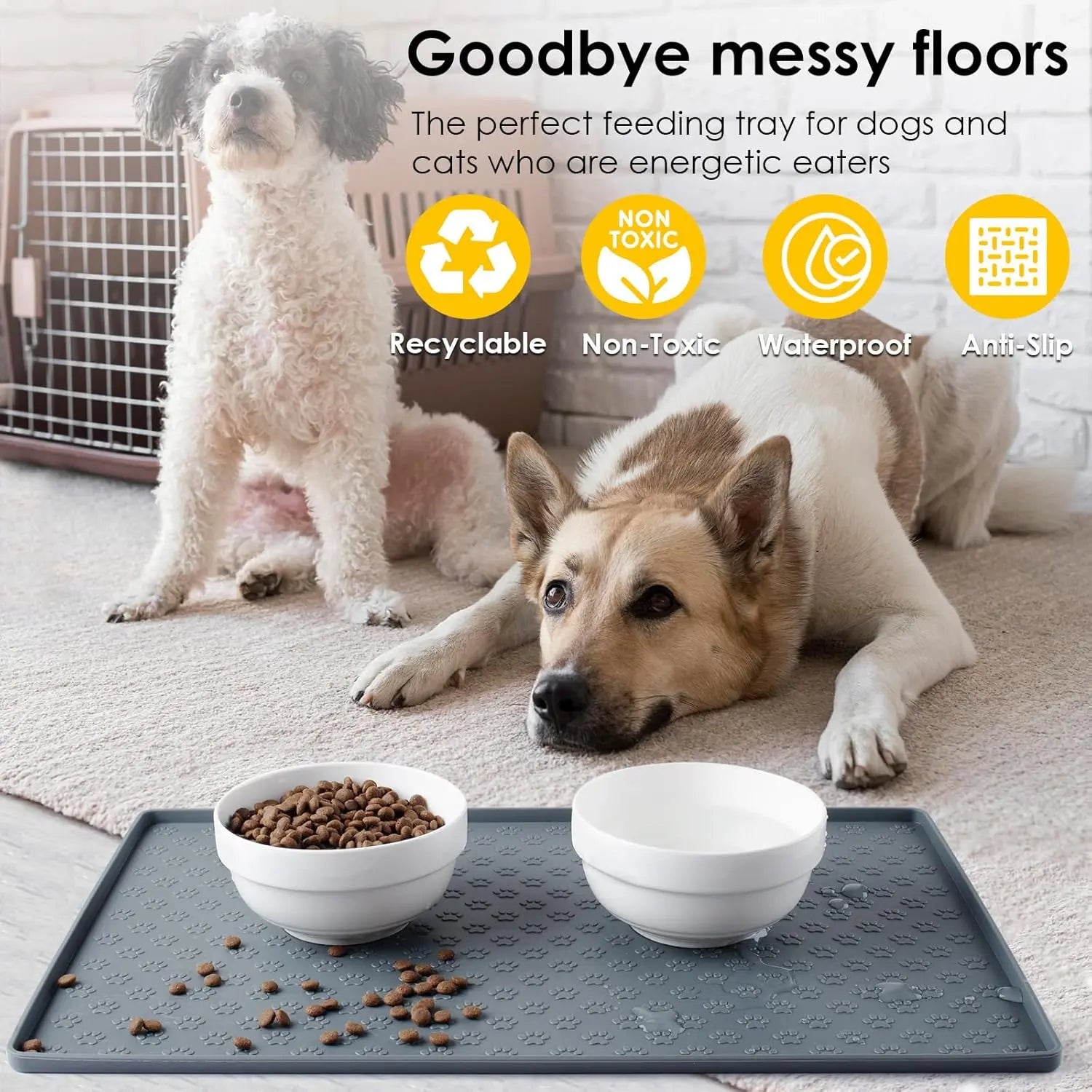 Mat for Prevent Food and Water Overflow Suitable for Small, Medium and Big Pet