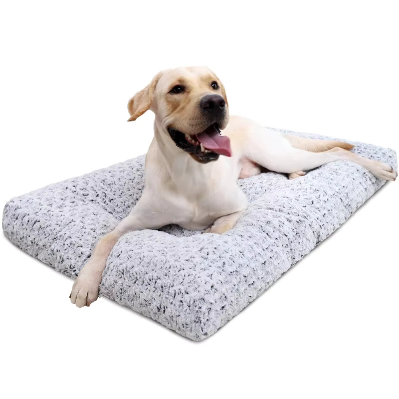 Plush Winter Pet Bed – Soft, Bite-Resistant Dog & Cat Cushion with Non-Slip Base