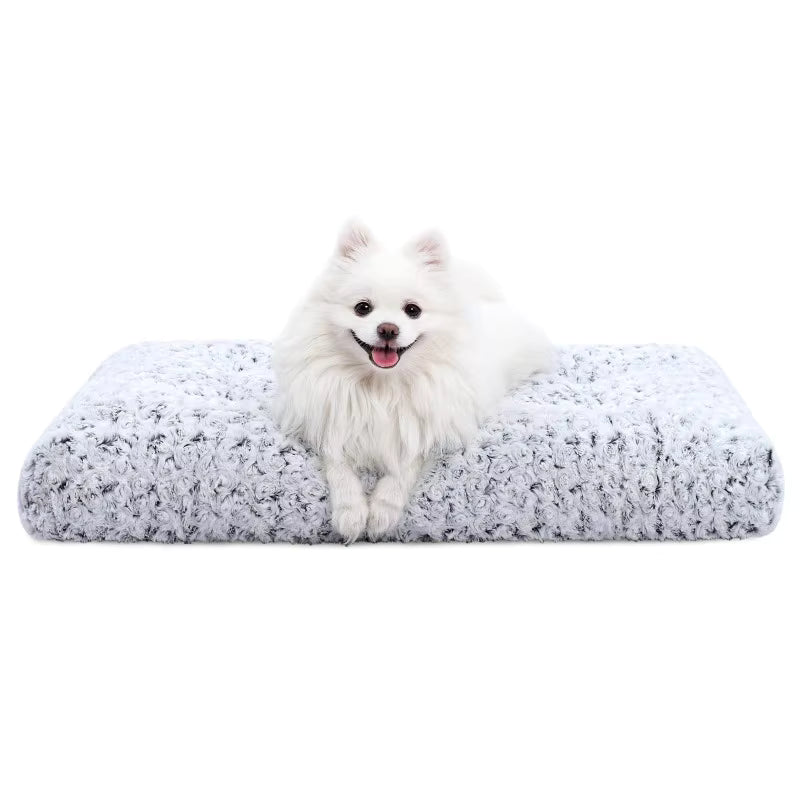 Plush Winter Pet Bed – Soft, Bite-Resistant Dog & Cat Cushion with Non-Slip Base