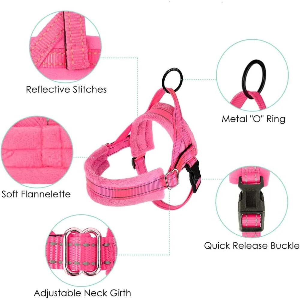 Vest Small Dogs Quick Fit Neck Chest Safe Walking 