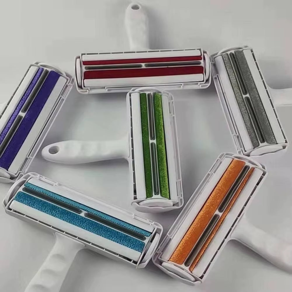 Pet Hair Remover Cat Dog Hair Cleaner Stripped Carpet Hair Sticky Roller Lint Sticking Brush Pets Hair Cleanning Tools Device